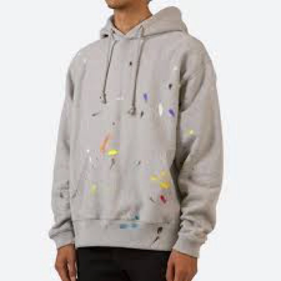 MNML Grey Painters Hoodie - Picture 1 of 7